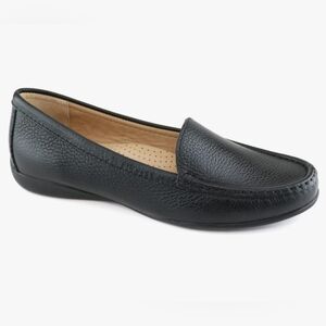 Marc Joseph New York Women's Lake Road Loafer Size 7 Grainy Black Slip On Shoe